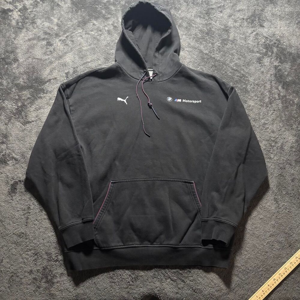 puma bmw Motorsport Fleece Hoodie Mens L Black Pullover
